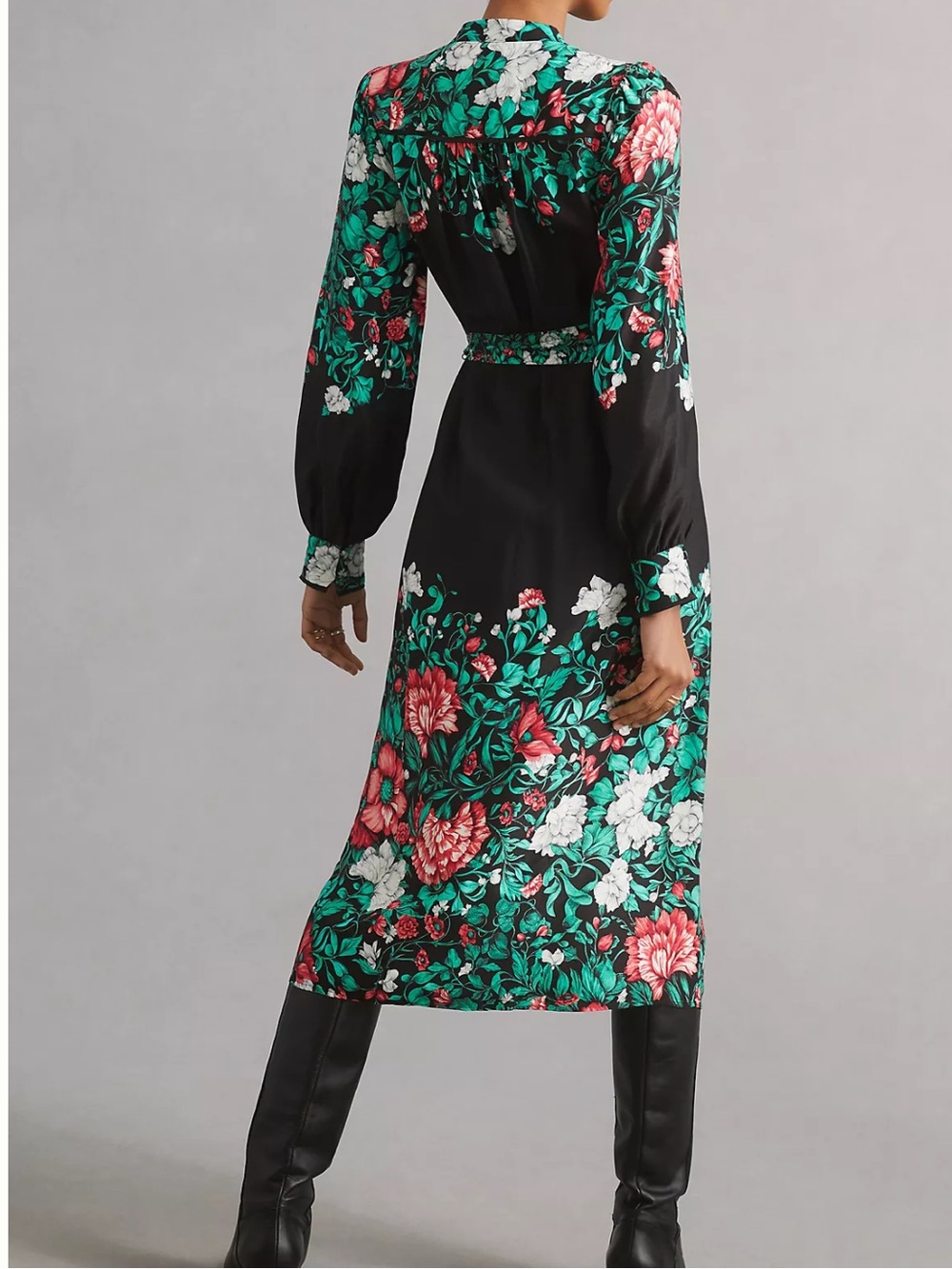 By Anthropologie Floral button front shirt dress XL - Picture 2 of 10